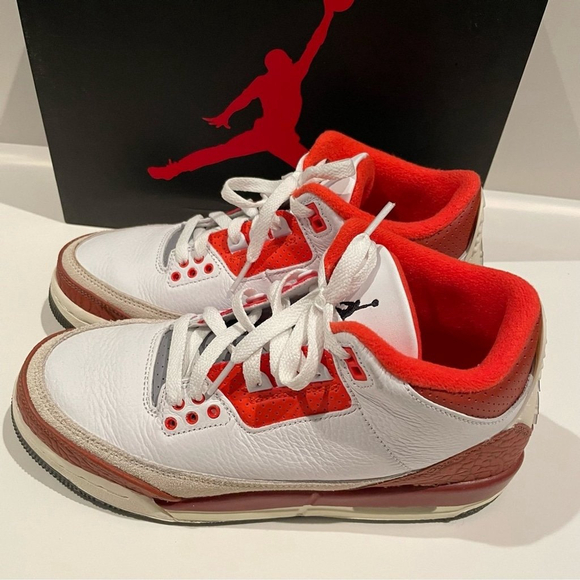 Nike Air Jordan 3 Retro SE Dunk on Mars (GS) DV7028-108 White/Orange SZ 7Y - Picture 10 of 12